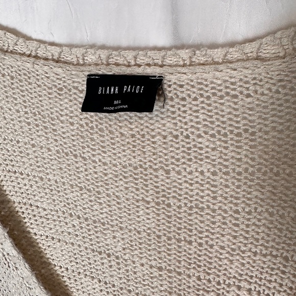 3/$20 💥 Blank Paige Oversized Relaxed Fit Sweater Distressed Cream Frayed Knit - Picture 13 of 15